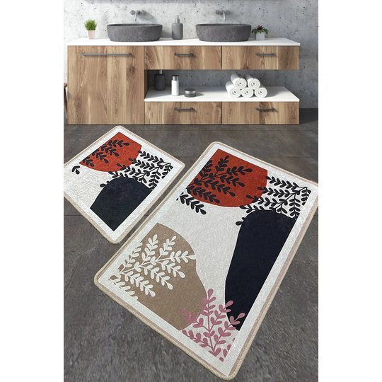 Brorfelde 2 Piece Rectangle Bath Rug Set