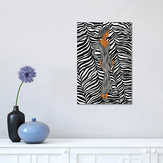 Zebra Inspired Fashion by Dexter Griffin - Wrapped Canvas Gallery-Wrapped Canvas Giclée
