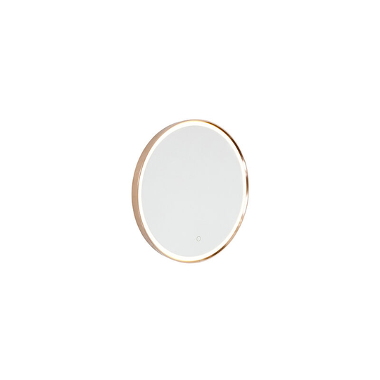 Bathroom mirror copper 50 cm incl. LED with touch dimmer - Miral - Copper