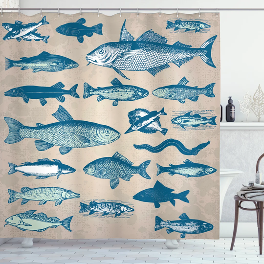 Bethsy 13 Piece Polyester Shower Curtain Set