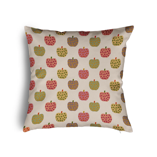 Apple Pattern Decorative Scatter Cushion with Filling