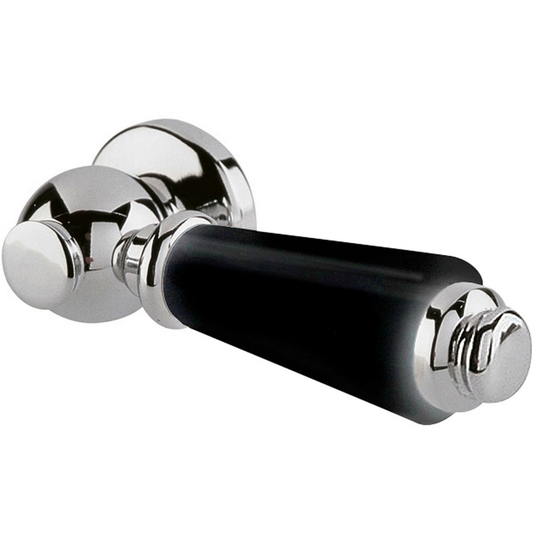 Black Ceramic Handle Toilet Lever - E470 - Black - Hudson Reed