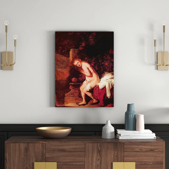 Susanna in Bathtubs' by Rembrandt Painting Print
