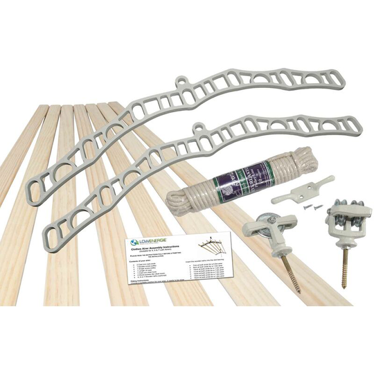 7 Lath Victorian White Clothes Airer Kit - Choice Of Wooden Lath Lengths - 2.1m