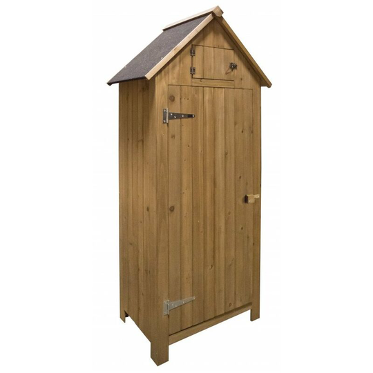Airwave Outdoor Bideford Garden Wooden Storage Cabinet Tool Shed, Natural - Natural Wood