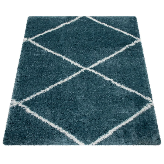 Hamazasb Shaggy Turquoise Rug