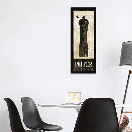 'Salt & Pepper II' by Daphne Brissonnet - Floater Frame Panoramic Graphic Art Print on Canvas