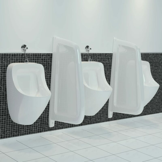 Topdeal Wall-mounted Urinal Privacy Screen Ceramic White VDTD05744