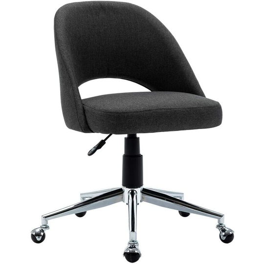 Joseph fabric swivel desk study home office computer chair livingroom bedroom armchair grey - Grey
