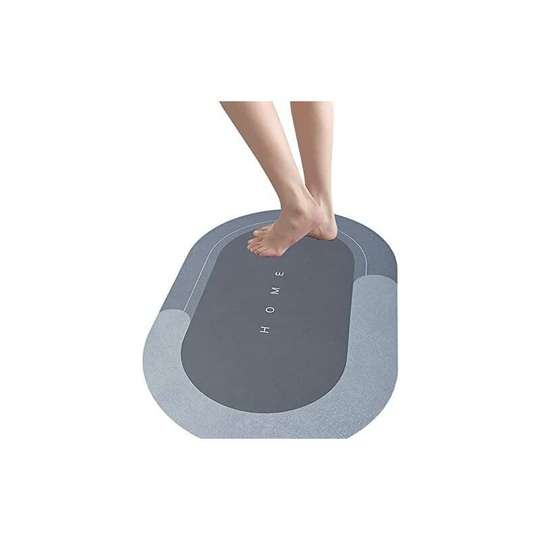Perlerare - Absorbent Non-Slip Bath Mat ,Shower and Bathroom Rug,Non-Slip Bath Mat,Soft Bathroom Mat,Bathroom Mat (40_x_60_cm, Circle - Blue)