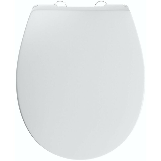 Slim luxury top fixing soft close universal toilet seat - White - Accents