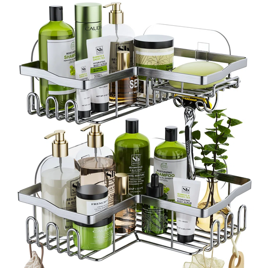 Newcastle Adhesive Mount Stainless Steel Shower Shelf