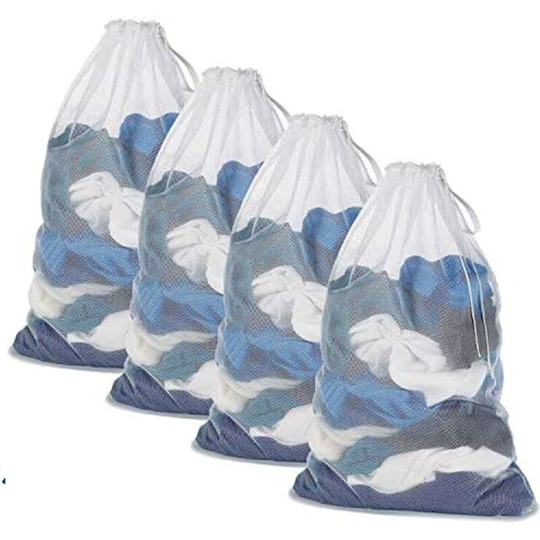 Laundry Bag - Washing Nets Laundry Bag-Laundry Bags to Protect Machine Washing Clothes - White (3 pcs, White)