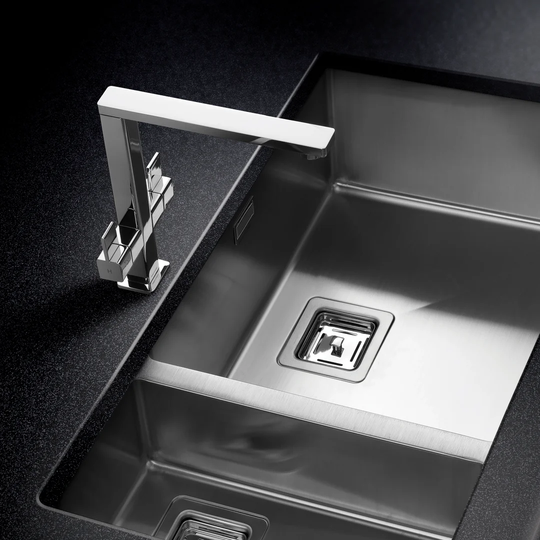 Kube 58 x 43cm Kitchen Sink in Stainless Steel