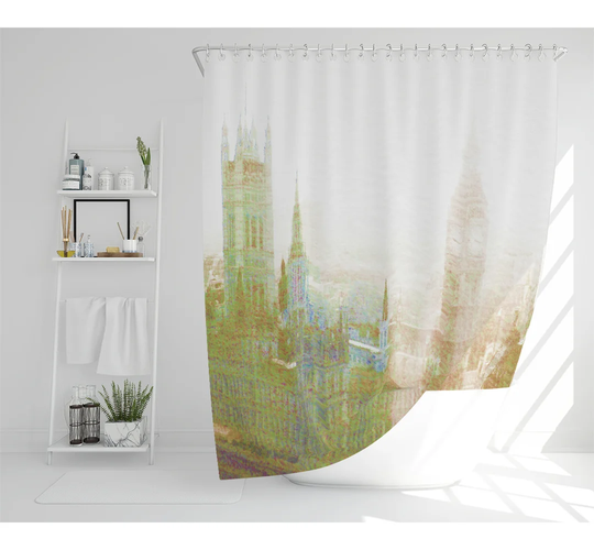 Dimpy Polyester Shower Curtain Set