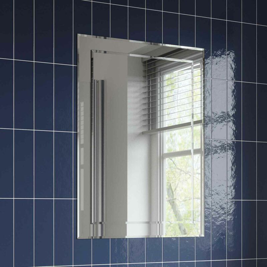 Artis - Bathroom Mirror Rectangular Luxury Frameless Wall Mounted 500x700mm - Silver