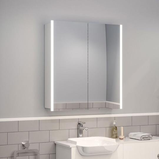 Wall Mount Bathroom Mirror Cabinet with led Lights - Livingandhome