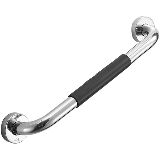 Bathroom Grab Bar Toilet Shower Bathtub Handicap Support Balance Grab Bar Stainless Steel Non-slip Rubber Safety Rail, 33cm - 33cm