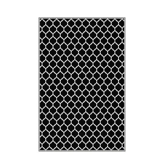 Madilyn Flatweave Black/White Rug