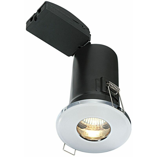 Bathroom Origins Shield Plus Downlight Bathroom Light Chrome IP65 Push Fit - Silver