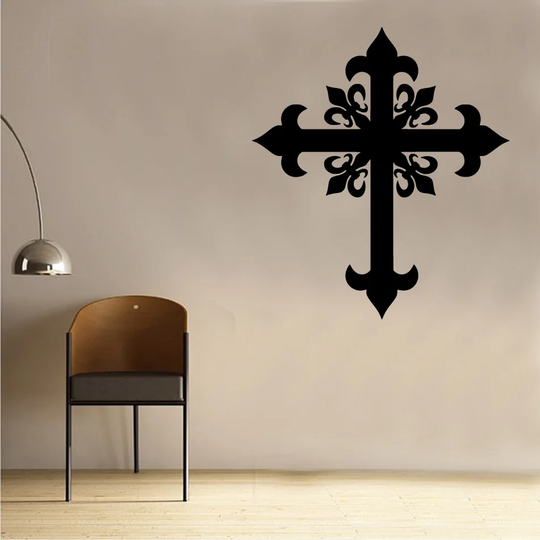 Shabby Elegance Gothic Cross Wall Sticker