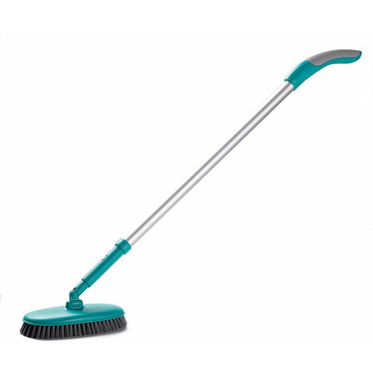 Perleraregb - Retractable floor brush, long sleeve brush for bathroom and bathroom, brush floor brush, bathtub tile brush (18.5 * 9.5 * 10.2 cm,