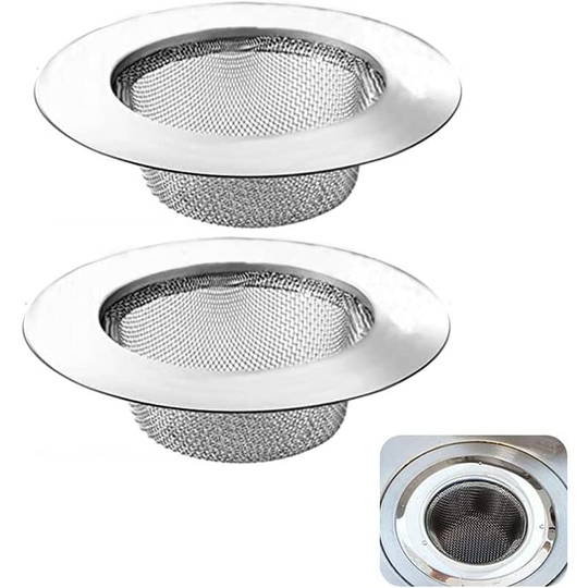 4 Pcs Strainer, 7.5cm Stainless Steel Drain Strainer, Shower Sink Strainers, Filtering, for Shower, Bathtub, Kitchen
