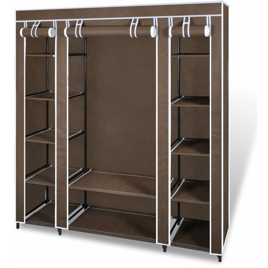 Gillard 150cm Wide Portable Wardrobe by Symple Stuff Brown