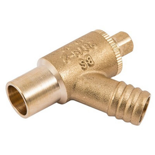 SU9734 Drain Off Valve Capillary a Brass 1/2' - Securplumb