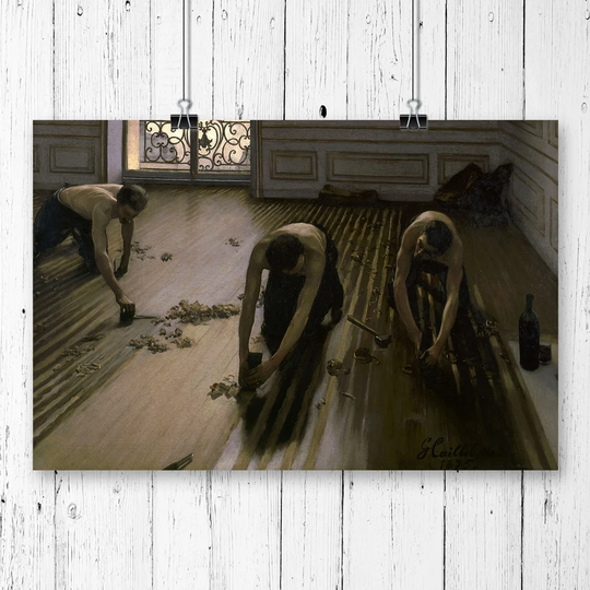 'The Floor Planers' by Gustave Caillebotte Graphic Art