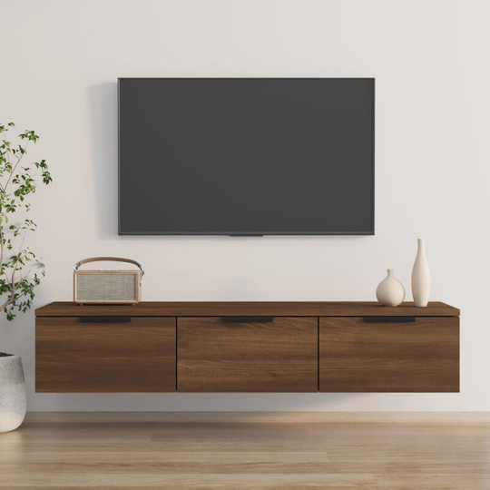 Wall Cabinet Brown Oak 102x30x20 cm Engineered Wood