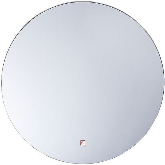 Hanging Round Mirror with LED Defogger Bathroom Accessories 60 cm Silver Callac - Silver