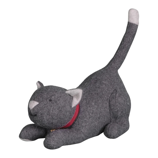 Sidney Cat Fabric Weighted Floor Stop
