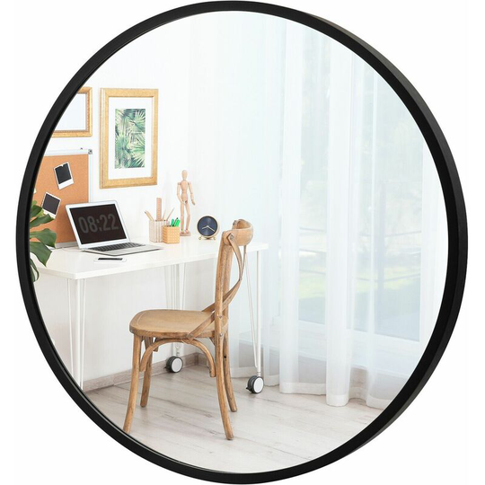 40cm Round Hanging Mirror Decorative Modern Metal Wall Mounted Vanity Mirror