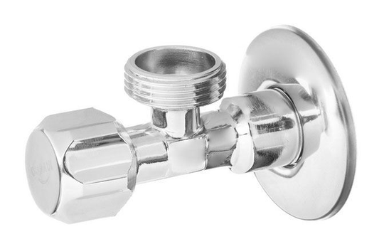 Pepte - 1/2' x 3/4' bsp Threaded Chromed Water Valve connector washing machines basins