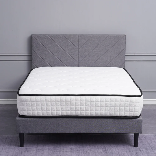 Pisco Upholstered Platform Bed with Mattress