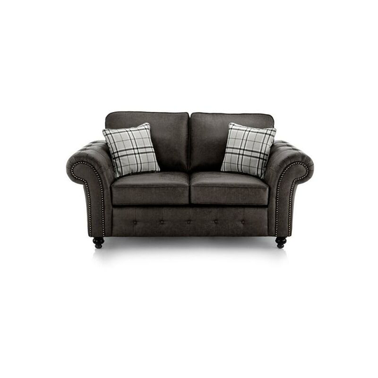 Oakland 2 Seater Fabric Sofa - Black