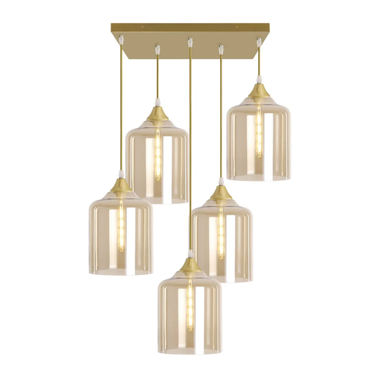 Severy 5-Light Cluster Geometric Pendant
