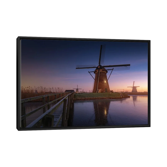 Kinderdijk II by Juan Pablo de Miguel - Floater Frame Photograph on Canvas