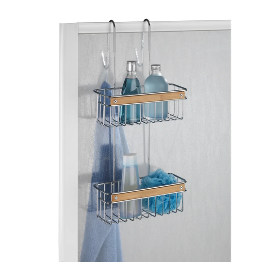 Bathroom shelf Zerbo 2 shelves, shower shelf, storage basket