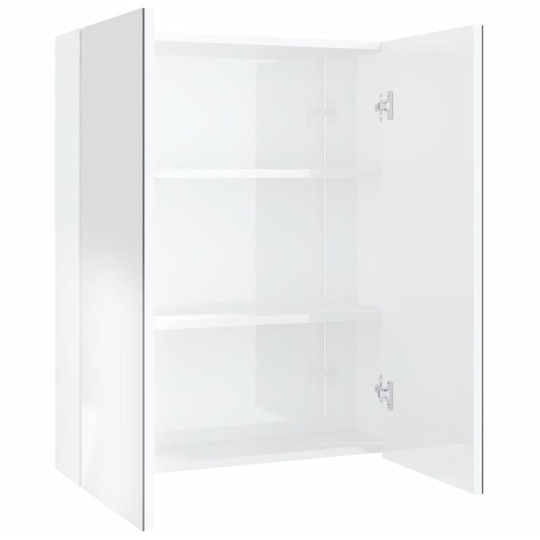 Vidaxl - Bathroom Mirror Cabinet 60x15x75 cm mdf Shining White White