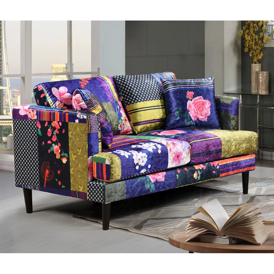 Lorretta 140Cm Velvet Recessed Arm Sofa