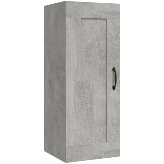 Hanging Cabinet Concrete Grey 35x34x90 cm Engineered Wood Vidaxl Grey