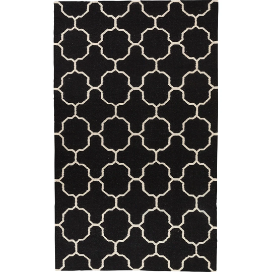 Duda Handmade Kilim Wool Black Rug