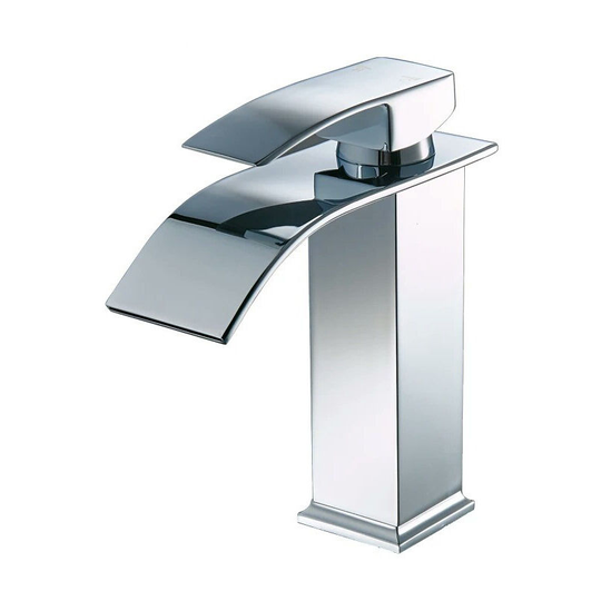 Lavatory faucet, copper valve body, waterfall faucet, washbasin, raised lavatory faucet