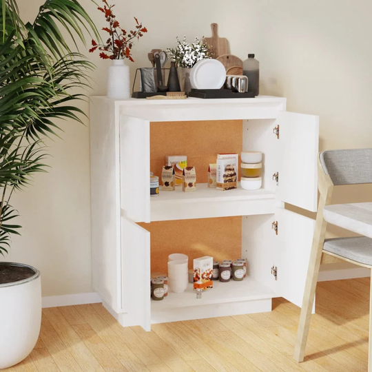 Dutil Solid Wood 4 - Door Accent Cabinet