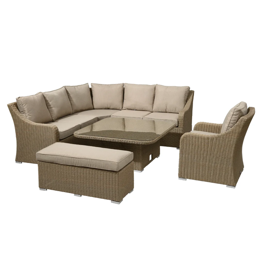 Rosston 9 Seater Dining Set with Cushions