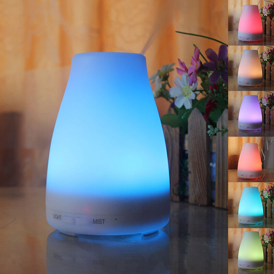 Sunflowergb - Essential Oil Diffuser, Upgraded Diffuser for Essential Oil Aroma Diffuser, Cool Mist Humidifier with 7 Colors of Lights 2 Mist Modes