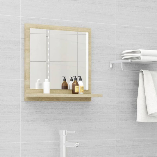 Bathroom Mirror Sonoma Oak 40x10.5x37 cm Chipboard FF804556_UK - Topdeal