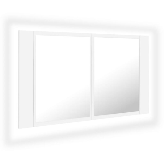 Vidaxl - led Bathroom Mirror Cabinet White 80x12x45 cm Acrylic White